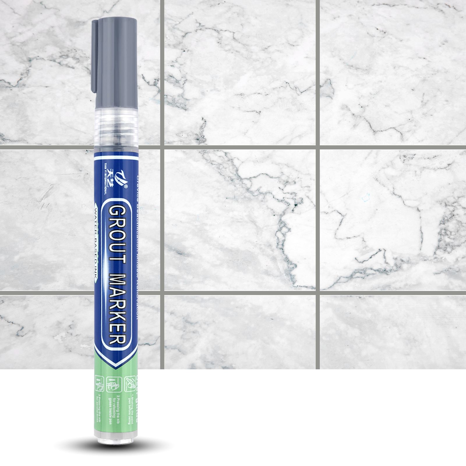Paint Model Kit - 12Color Waterproof White Wall Tile Marker