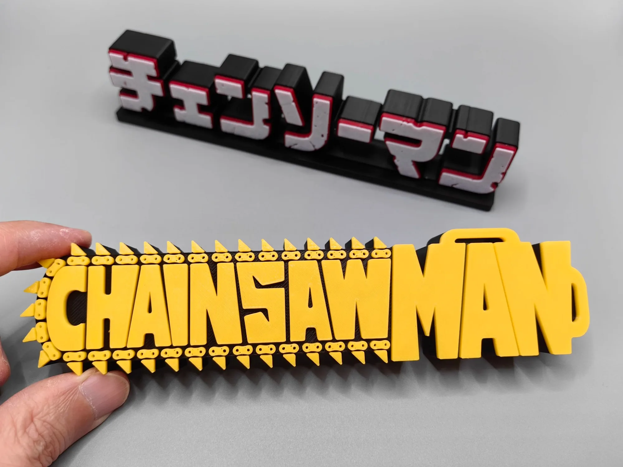 Model Kit Chainsaw Man - Anime Chainsaw Man 3D Logo Model