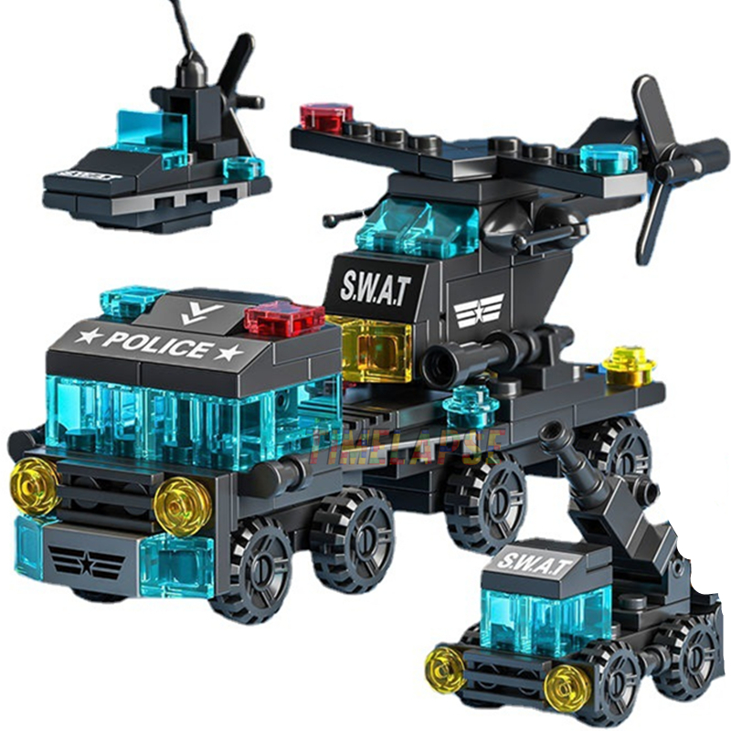 Model Kit Lamborghini - 6in1 NEW Special Police Tow Trucks