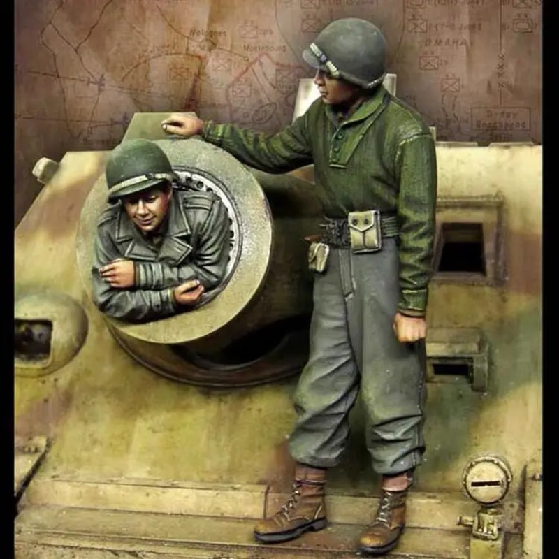 Model Kit Ww2 - 1/35 Scale Resin Figure Die-cast Model