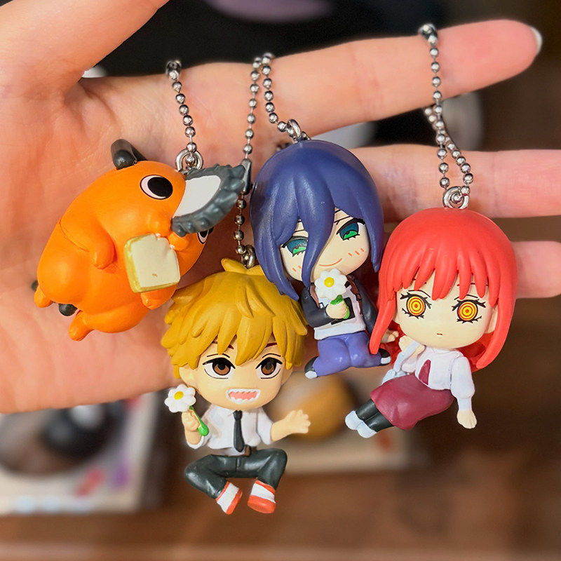 Model Kit Chainsaw Man - Chainsaw Man 3d Figure Keychain Anime
