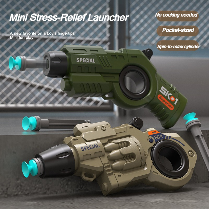 Model Kit Revolver - 2-Pack EDC Fidget Launcher Revolver Shaped