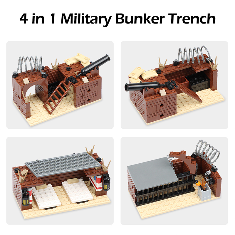 Hot WW2 Military Trench Bunker - Model Kit Ww2 ulasan dan harga