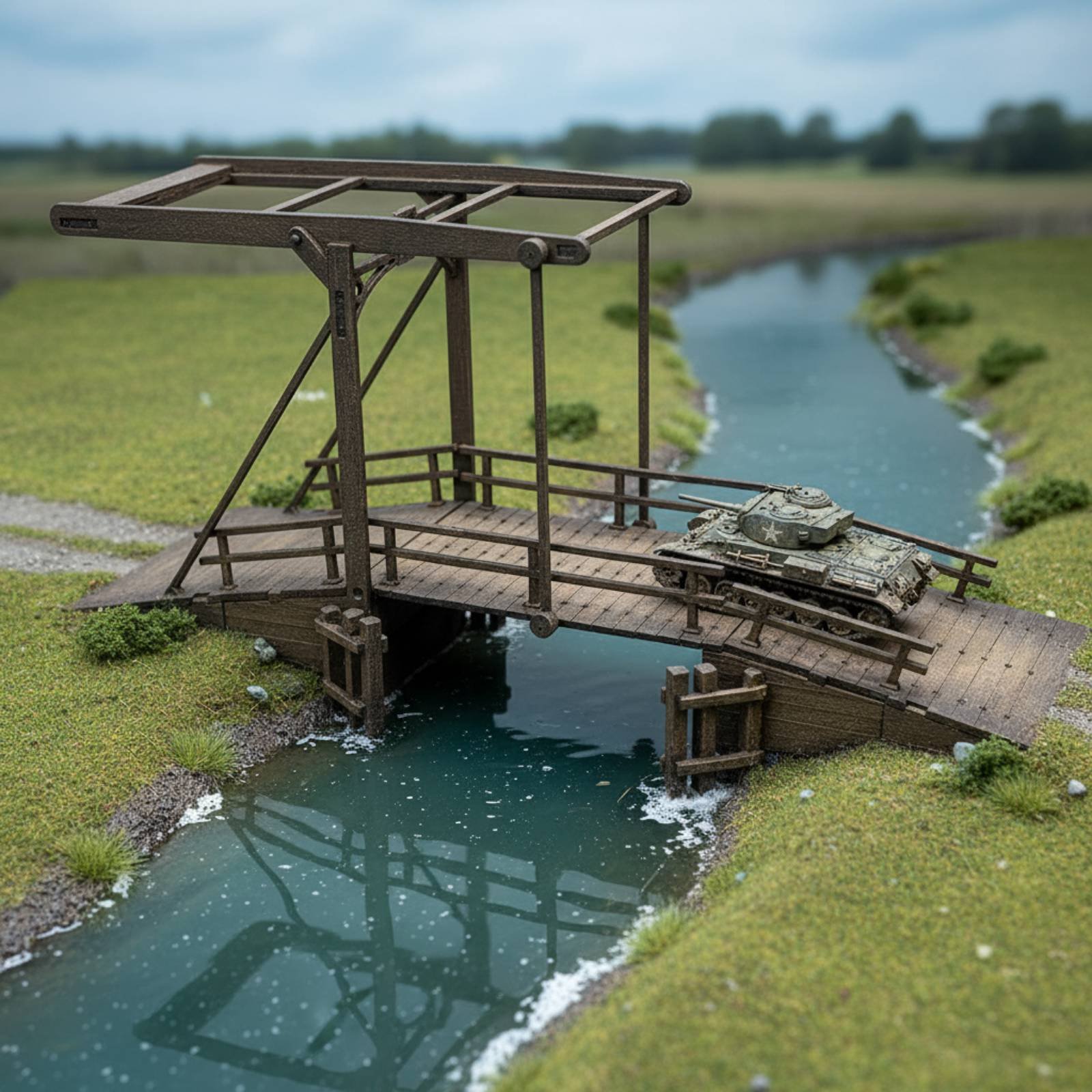WW2 Display Scene Bridge Handm - Model Kit Ww2 ulasan dan harga