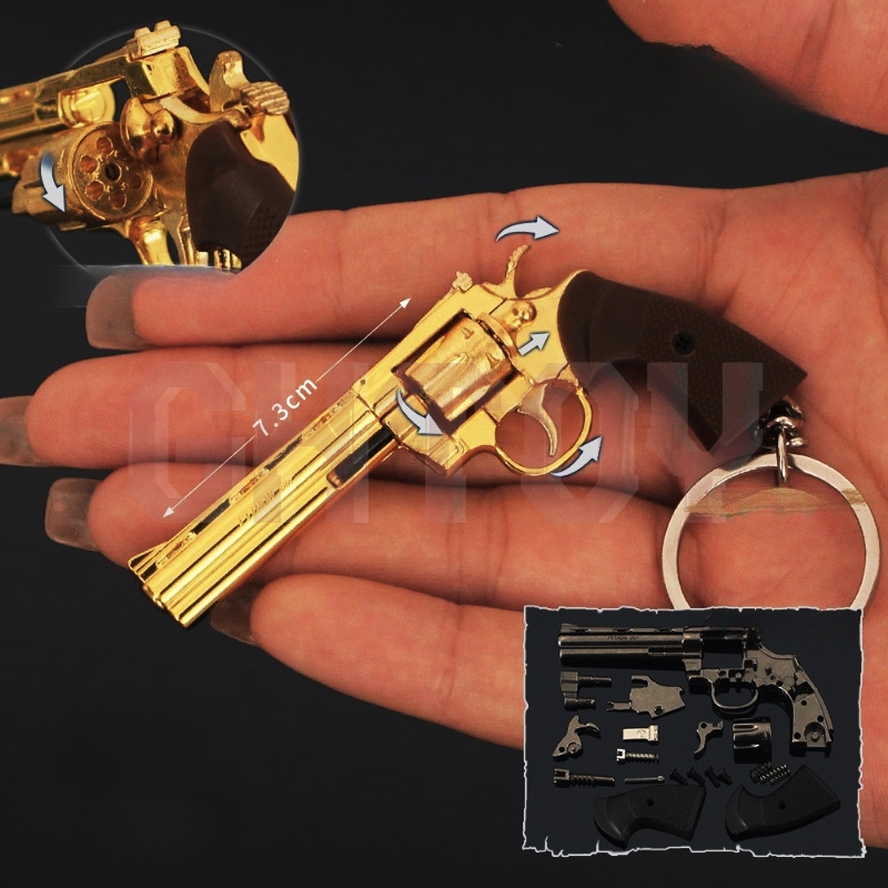 7.3cm/2.87in Mini Alloy Small  - Model Kit Revolver ulasan dan harga