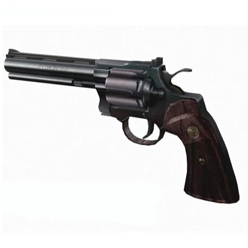 1:1 Revolver Python Gun 3D Pap - Model Kit Revolver ulasan dan harga