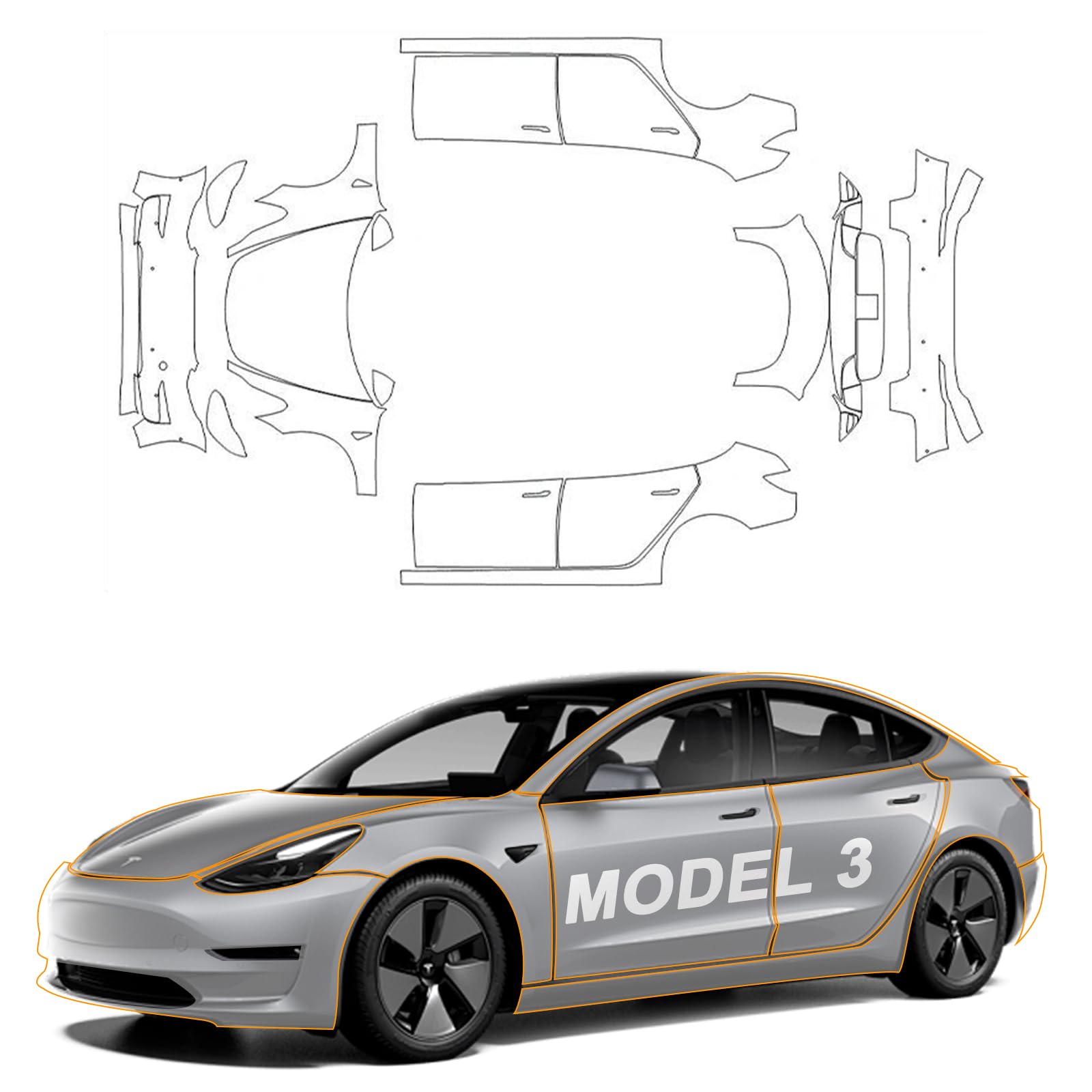 For Tesla Model 3 2017-2023 Pr - Paint Model Kit ulasan dan harga