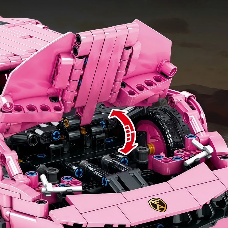1296+PCS Technical Pink Lambor - Model Kit Lamborghini ulasan dan harga