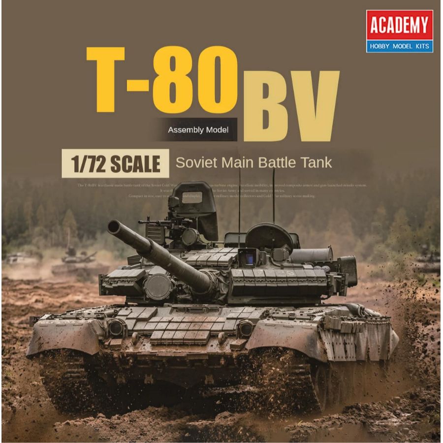 AC13434 Academy 1/72 T-80BV So - Model Kit Academy ulasan dan harga